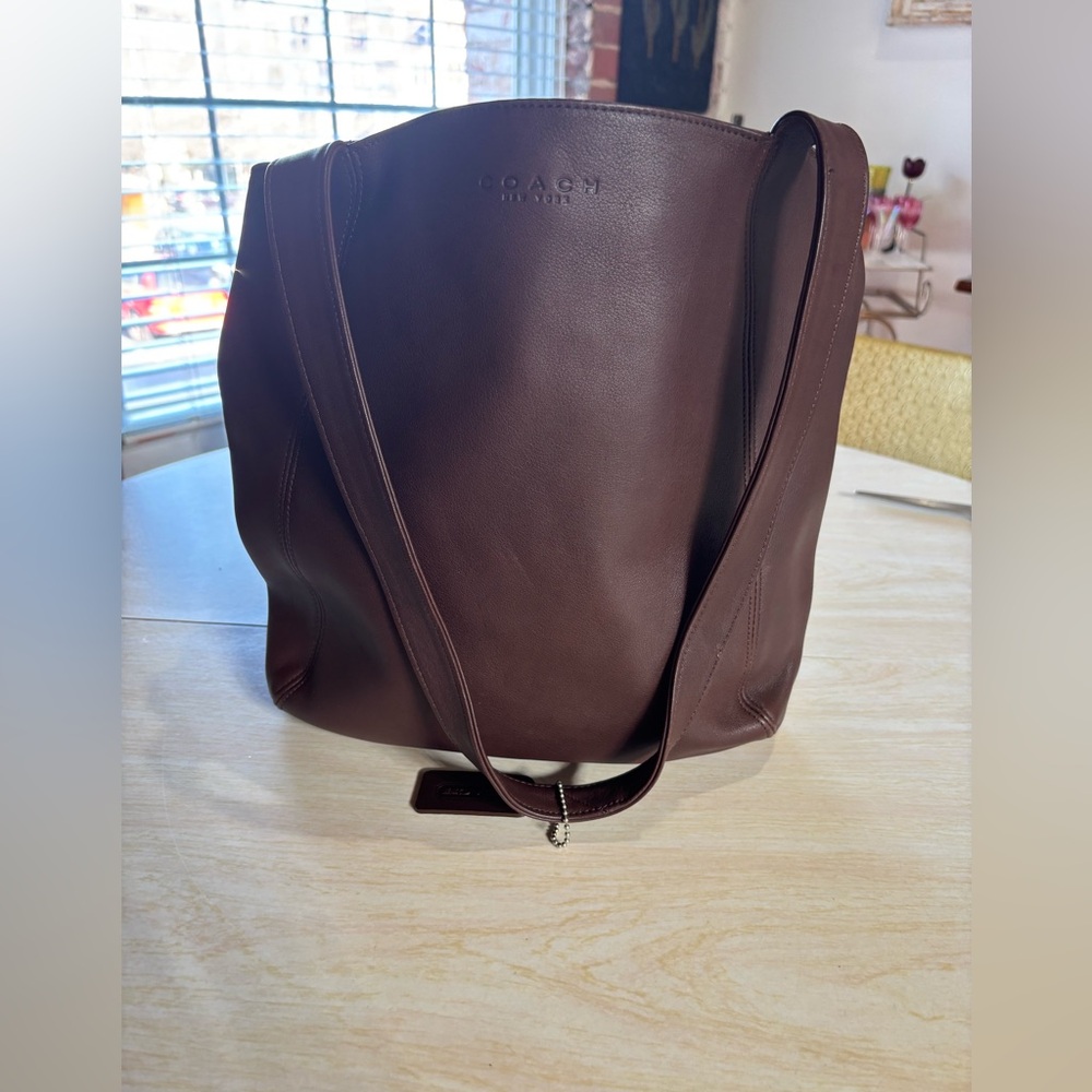 Coach Dark Brown Leather Tote